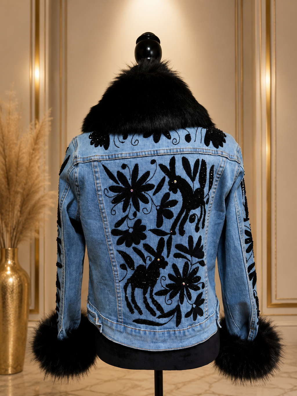 CHAMARRA NOIR OTOMI IMPERIAL