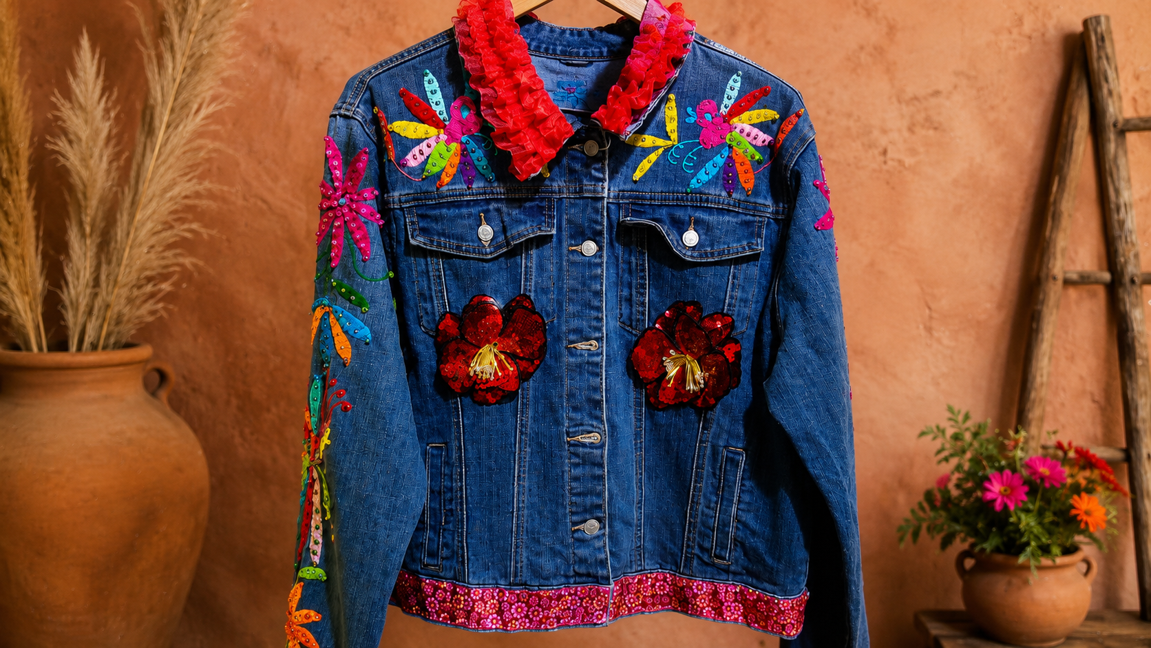 CHAQUETA JARDÍN IMPERIAL ROJO